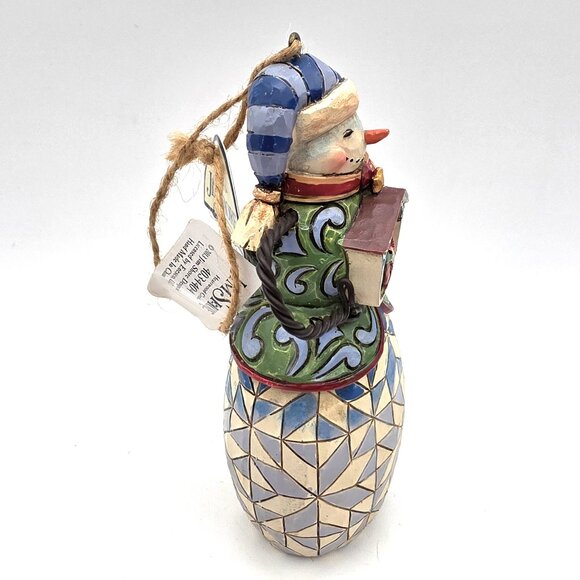 Jim Shore Snowman Holding Christmas Nativity Ornament 4034404 Retired No Box - Picture 5 of 10